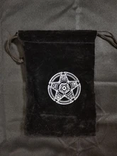 Bolsa de almacenamiento de cartas de Tarots de pentagrama de terciopelo, joyería de juguete para el hogar, Mini bolsa con cordones