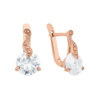 

Silver earrings with cubic zirconia sunlight sample 925