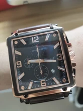 Reloj deportivo para hombre, cronógrafo de cuarzo, con Esfera Grande cuadrada de cuero, marca superior de lujo, a la moda, resistente al agua, nuevo, 2021