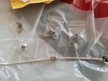 PANDACH-Colgante de Plata de Ley 925 auténtica con letra de alfabeto, abalorio de nombre de A-Z, apto para pulsera Pandora Original, joyería CMC030, 100%