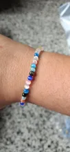 JD de la moda de las mujeres suave blanco Opal piedra lunar, pulsera de cordón elástico colorido piedra de ojos de gato ampliable cuerda joyería