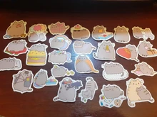 100 unids/pack Kawaii grueso gato diario impermeable decorativo papelería pegatinas artesanales Scrapbooking DIY álbum diario