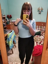 Female Tee Shirt Tops V-Neck Knitted Korea Short-Sleeve Solid Thin Gebreid Dames