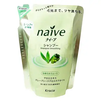 

Regenerating hair shampoo with Aloe and grape seed oil kracie naive shampoo smoothing (400 ml)