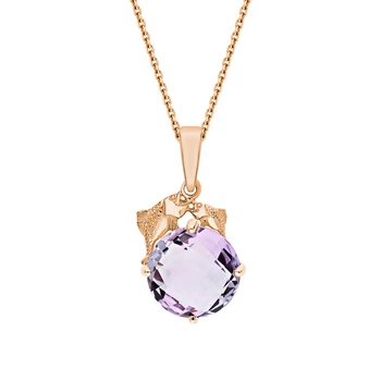 

Gold pendant with amethyst sunlight sample 585