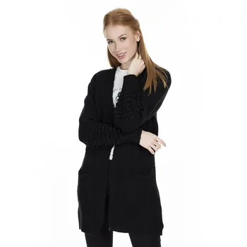 

Lela Sleeves are Mesh Pattern Pockets Cardigan WOMEN CARDIGAN 5377193