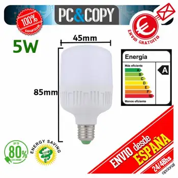 

LED lamp bulb E27 B22 5W white light 6500K low consumption high brightness Flat