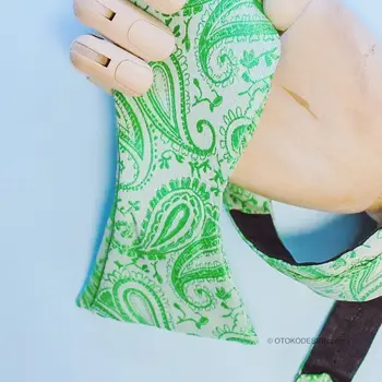 

Men's self-tie (cotton, pistachio, figure) 52408