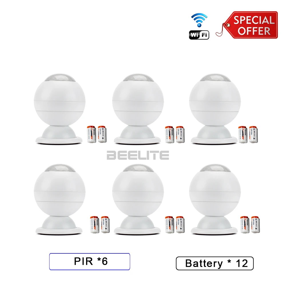 Beelite WiFi Human Movement Sensor Motion PIR Sensor Wireless Body Movement Detection Home Anti-Thief Security Tuya APP emergency alarm for elderly Alarms & Sensors