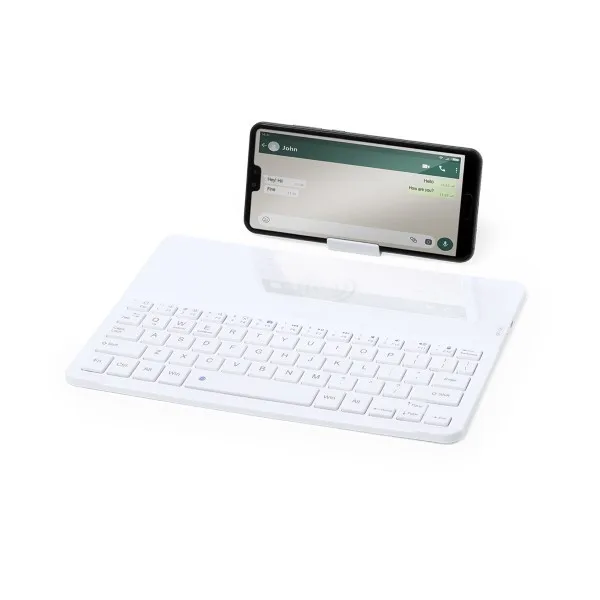 Bluetooth Keyboard with Qi Wireless Charger White 146129