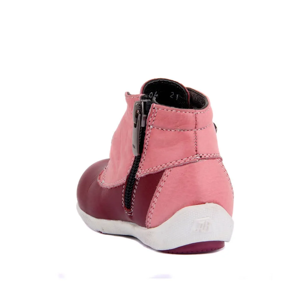 Sail Lakers-Бордовая, розовая кожаная детская обувь