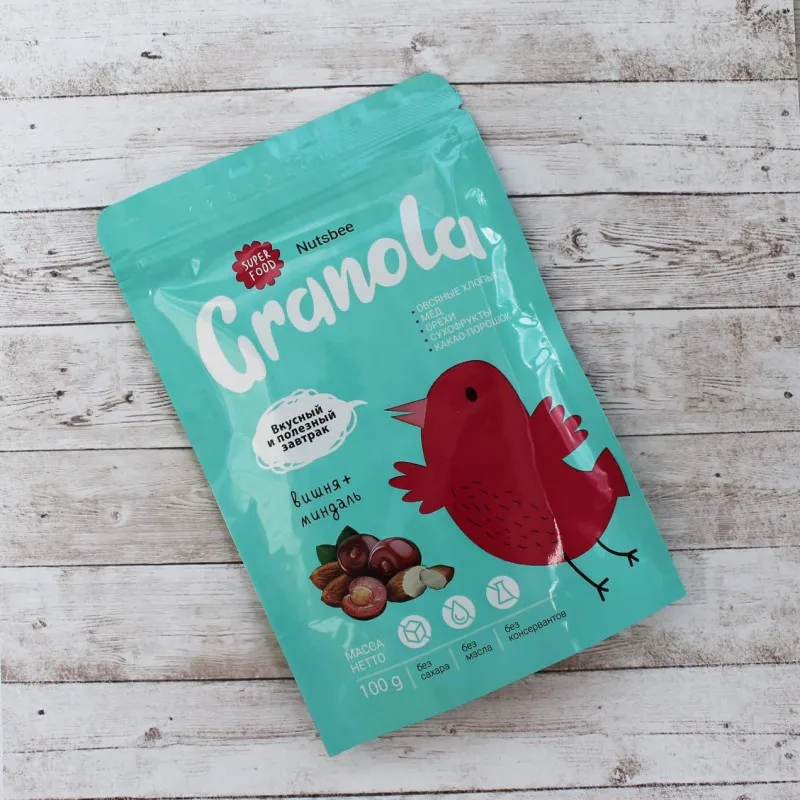 Set lunch for a week: гранола nutsbee "Cherry + almond", 100g... 6 pieces afbeelding