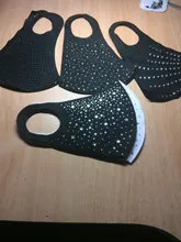 4pc brillo ostentoso diamantes cara MaskReusable boca lentejuela brillante Anti Haze a prueba de polvo máscara de protección máscara mascarillas