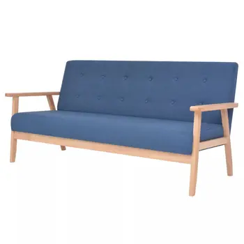 

Sofa 3 seater blue fabric sofas