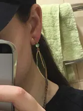 Pendientes asimétricos de círculo azul esmaltado para mujer, de estilo coreano, estrella, Luna, planeta, no perforados, regalo de fiesta