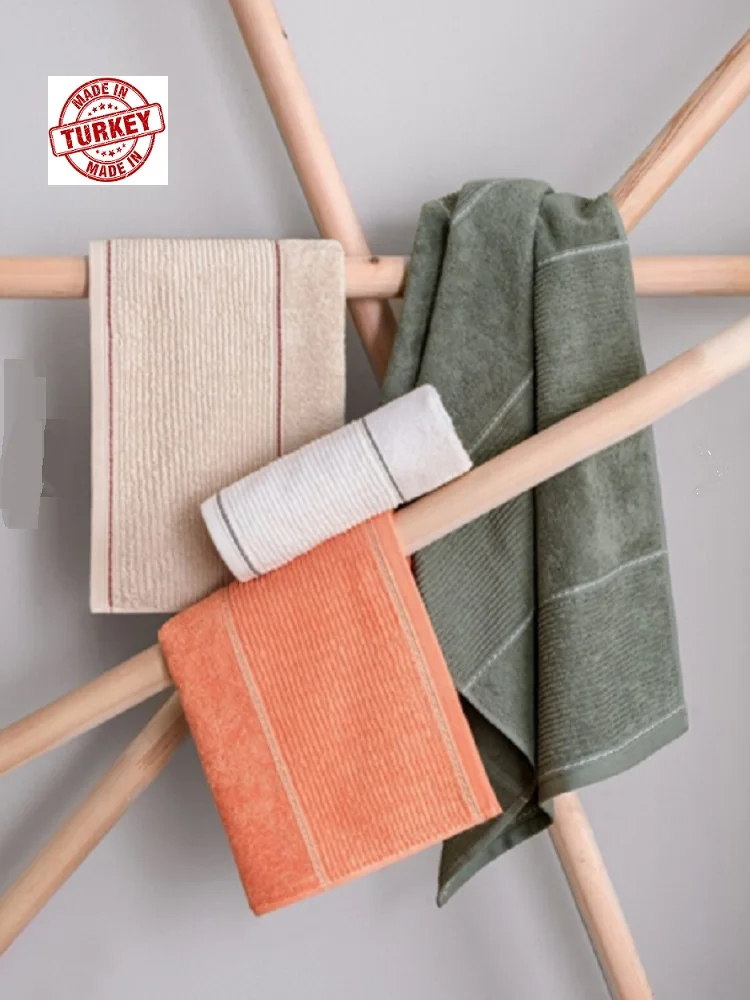 

4 PIECES TOWEL SET - 100% COTTON - ULTRA SOFT - 50X90 CM