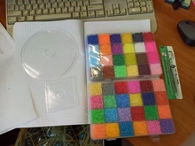 Hama-Cuentas de hierro de 72 colores para niños, Kit de cuentas de hierro, manualidades, juguete educativo, rompecabezas 3D