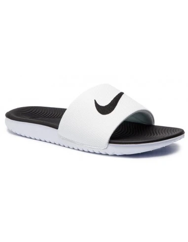 white nike kawa slides