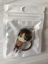 LLavero de ataque a Titan, colgante de llavero acrílico de doble cara, accesorios de Anime, llavero de dibujos animados, 2019