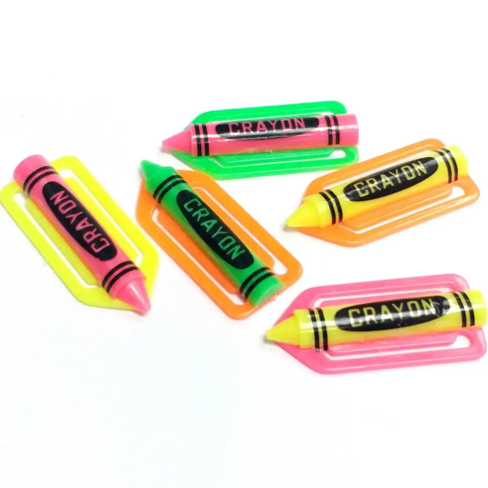 

10pc crayon Paper Clip Vintage Charms Jewellery Birthday Party Favor Pinata Favour Bag Filler Loot Gag Cup Cake Decoration