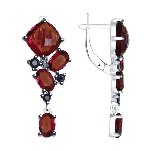 Серьги SOKOLOV из серебра с кристаллами Swarovski и фианитами