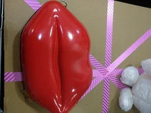 Mini de moda todo-Partido bolso de las mujeres nuevo diseñador de lujo de la cremallera, bolso de las mujeres, de labios con forma de PVC de moda bolsa de mensajero