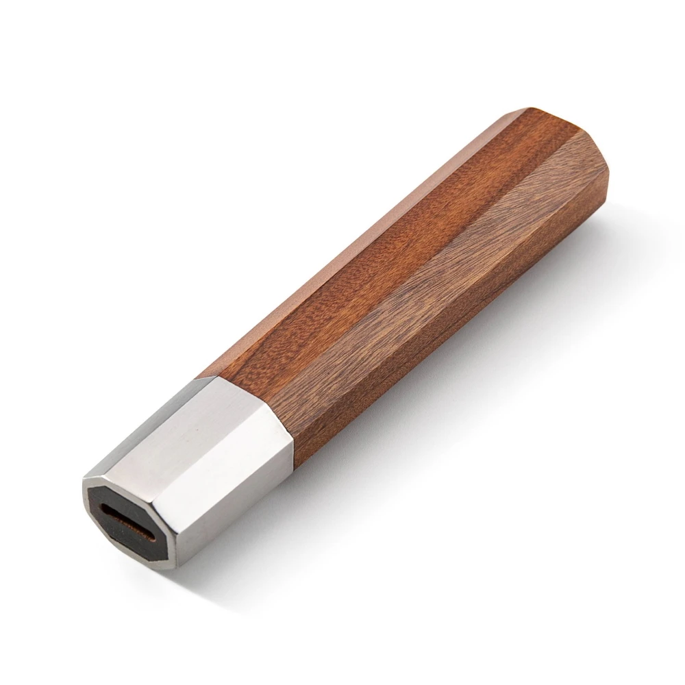 Goede Japanse Koksmes Handvat DIY Keukenmessen ECO Vriendelijke natuurlijke Afrikaanse Hout Mes Maken Details Accessoires Achthoekige