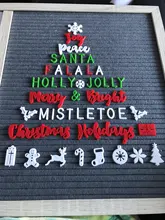 Letras de plástico de Tablero de muestra de fieltro para Navidad, placa de letras de fieltro para Tablero de muestra