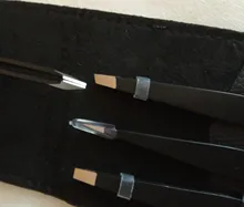 Pinzas antiestáticas de acero inoxidable para mantenimiento de cejas, herramientas de reparación de precisión Industrial, recta, 4 Uds.