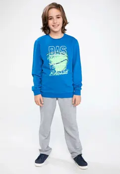 

DeFacto New Boys Fashion Letter Pattern Pullover O-neck Casual Loose Kniting Pullovers Boys Autumn Sweatshirt -J9507A618WN