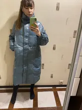 Down-Jacket Coat Yellow Winter Women Outerwear Snow FTLZZ Warm Blue Long 90%White-Duck-Down