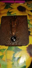 Cartera de piel auténtica para hombre, billetera, billetera, Estilo vintage, Cocodrilo, Alligato, portemonne