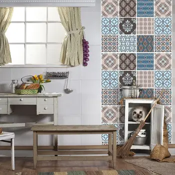 

Pack of 24 PCs tile size 20x20 cm - Made in Italy PVC bathroom & kitchen Stickers decors crayon