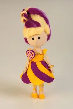 

Пф-1207 set for making a textile toy made of felt 'карамелька', 18 cm, 'перловка'