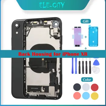 

OEM Back Cover Housing For iPhone XR Back Middle Frame Chassis With Glass Full Assembly Battery Cover with ''LOGO‘’ Free Gift