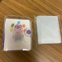 MINKYS-Mini cuaderno Kawaii de bolsillo, diario de hojas sueltas, libro de Agenda, regalo de cumpleaños, conjunto de papelería escolar coreana, 3 anillos