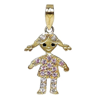 

18k gold pendant nina zircons [4968]