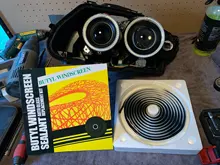 Pegamento de butilo negro para faros delanteros, sellador de pegamento de goma para faros, readaptación, Escudo de luz trasera, cintas adhesivas a prueba de agua