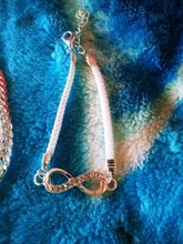 Pulsera Infinity con diamantes de imitación para hombre y mujer, joyería