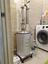 Pot Fermenter Distillation Boiler-Tank with Bell-Lid Sanitary-Steel SUS304 55L New