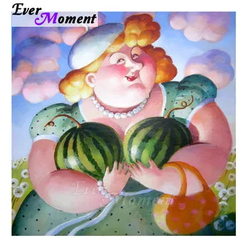 

Ever Moment New Products Handmade Crystal Diamond Mosaic Full Painting 5D Watermelon Breast Lady Art Craft Wall Decor 5L737