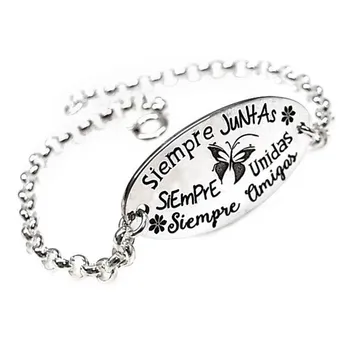 

Law silver bracelet 925m 17.5cm rolo chain sheet oval phrase [AB5377GR] -Customizable-RECORDING INCLUDED IN THE PRICE