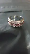 Anillo de Plata de Ley 925 de lujo para mujeres y niñas con incrustaciones de cristal redondo y colorido para fiestas de club nocturno joyería de moda