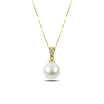 

KUTAYDAN Pearl & Zircon Crystal Pendant 925 Sterling Silver