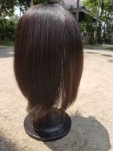 14Middle parte cabello humano Topper peluca para mujeres transpirable Base de seda con la trama de la máquina del Clips en el cabello tupé de mujer Remy pelo