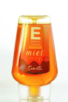 

Honey thyme 500 Gr canister honey anti drip-100% pure honey Bee, Natural Honey, Honey handicraft artist, honey jar product Jaén