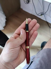 Baoer 388 de alta calidad regalo de negocios metal negro dorado estudiante pluma estilográfica, papelería de oficina material escolar