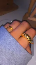 WANTME-Anillo de plata de primera ley con forma de sonrisa para mujer, sortija ajustable, cadena de eslabones de plata esterlina 925, estilo Hip Hop, Punk, 2021