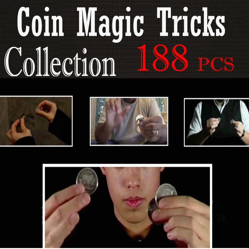 188 PCS Coin Magic Trick Magic Package Collection Close Up Magic Street