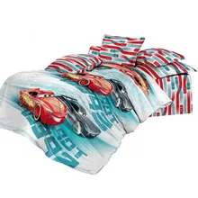 Детское покрывало стеганое Молния маквин Высокая скорость 1.5 спальное(Разноцветный